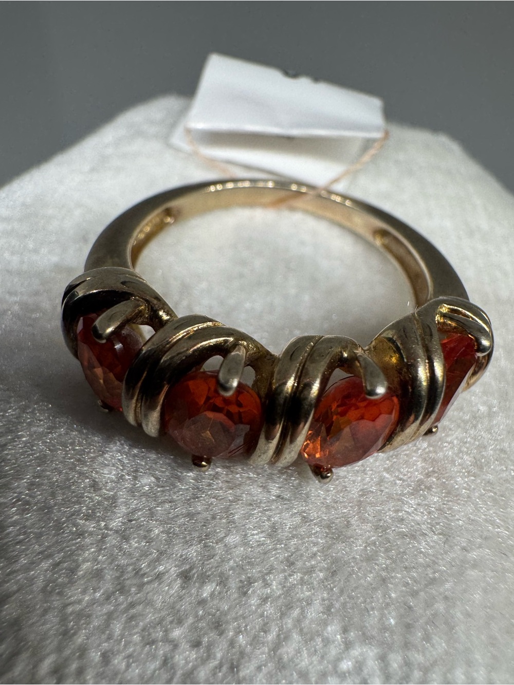 925 Sterling Silver Gold Plated Ring Size 6 | Elegant Minimalist Ring 3.5g - Picture 4 of 16